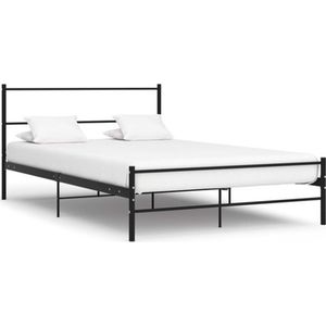 vidaXL Bedframe metaal zwart 140x200 cm