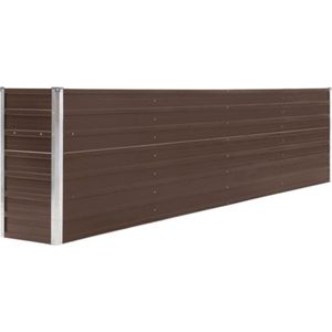 vidaXL Hochbeet 320 x 40 x 77 cm Verzinkter Stahl Braun