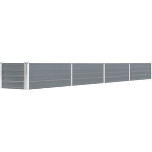 vidaXL Garten-Hochbeet Verzinkter Stahl 320×40×45 cm Grau