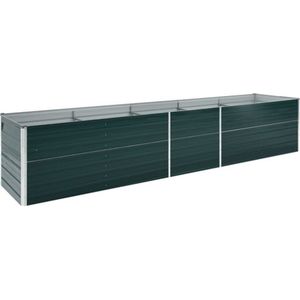 Garten-Hochbeet Verzinkter Stahl 400×80×77 cm Grün Vidaxl