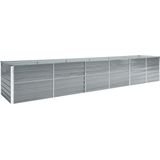 Garten-Hochbeet Verzinkter Stahl 480x80x45 cm Grau Vidaxl