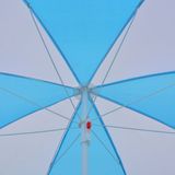 vidaXL-Strandparasol/-tent-180-cm-stof-blauw-en-wit