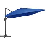 vidaXL Ampelschirm mit LED-Beleuchtung Alu-Mast 400x300 cm Azurblau