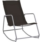 VidaXL Tuinschommelstoel 95x54x85 cm Textileen Zwart