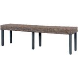 vidaXL-Bankje-160-cm-natuurlijk-kubu-rattan-en-massief-mangohout-grijs