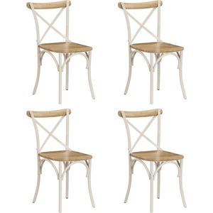 SICIGNANO NAPOLEON Klassieke witte stoel voor keuken, eetkamer, buiten, polypropyleen, 40 cm (L) x 41 cm (D) x 90 cm (A), 3885 kg