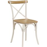 VidaXL Kruisstoelen 6 st Massief Mangohout Wit