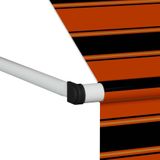 vidaXL Einziehbare Markise Handbetrieben 350 cm Orange und Braun