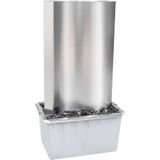 VidaXL Tuinfontein 60,2x37x122,1 cm - Roestvrij Staal Zilverkleurig