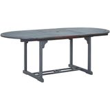 VidaXL Tuintafel 200x100x75 cm Massief Acaciahout Grijs