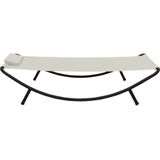 VidaXL Tuinbed 200x90 cm Staal Crème