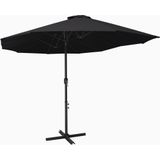 vidaXL Parasol met aluminium paal 460x270 cm zwart