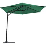 vidaXL Parasol met stalen paal 300 cm groen