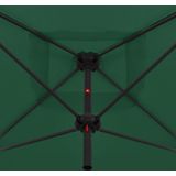 vidaXL Parasol dubbel met stalen paal 250x250 cm groen