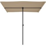 vidaXL Parasol met aluminium paal 2x1,5 m taupe