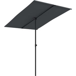 vidaXL Parasol met aluminium paal 2x1,5 m zwart