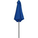 vidaXL Parasol met aluminium paal 270x246 cm azuurblauw