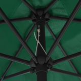 VidaXL Parasol LED-verlichting Aluminium Paal 270 cm Groen