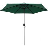 VidaXL Parasol LED-verlichting Aluminium Paal 270 cm Groen