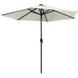 VidaXL Parasol LED-verlichting Aluminium Paal 270cm Zandwit