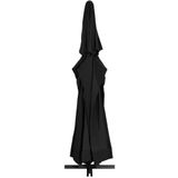 vidaXL Sonnenschirm mit Aluminium-Mast 500 cm Schwarz