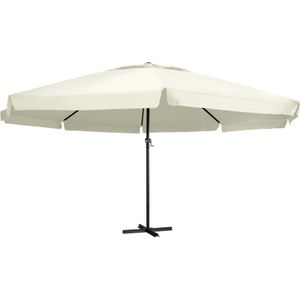 vidaXL Parasol met aluminium paal 600 cm zandwit - beige 47370