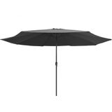 vidaXL Parasol met metalen paal 400 cm antraciet