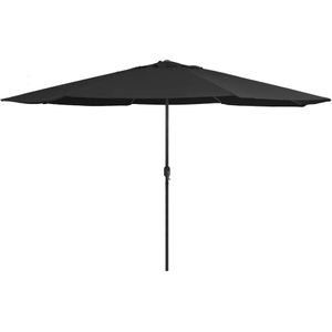 Parasol met metalen paal 400 cm zwart