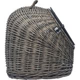 vidaXL Kattendrager 60x45x45 cm natuurlijk wilgenhout grijs