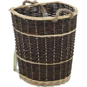 vidaXL - Houtmand - met - draagriemen - 44,5x37x50 - cm - natuurlijk - wilgenhout
