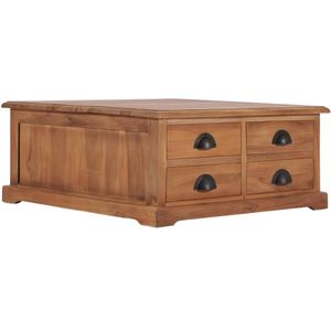 vidaXL Couchtisch 68 x 68 x 30 cm Teak Massivholz