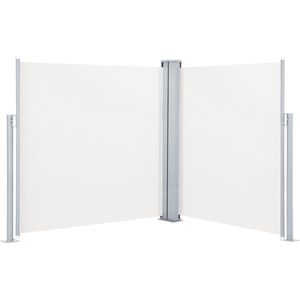 vidaXL - Windscherm - uittrekbaar - 140x600 - cm - crème