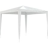 VidaXL Partytent 2,5x2,5 m Wit - Stijlvolle en Ruime Buitenfeesttent