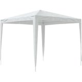 VidaXL Partytent 2,5x2,5 m Wit - Stijlvolle en Ruime Buitenfeesttent