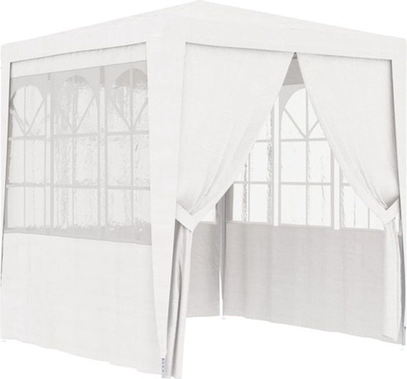 vidaXL - Partytent - met - zijwanden - professioneel - 90 - g/m² - 2,5x2,5 - m - wit