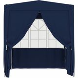 vidaXL - Partytent - met - zijwanden - professioneel - 90 - g/m² - 2,5x2,5 - m - blauw