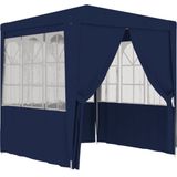 vidaXL - Partytent - met - zijwanden - professioneel - 90 - g/m² - 2,5x2,5 - m - blauw