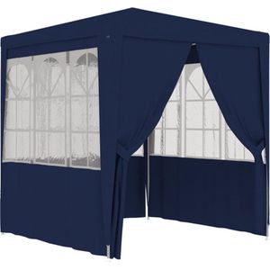 vidaXL - Partytent - met - zijwanden - professioneel - 90 - g/m² - 2,5x2,5 - m - blauw