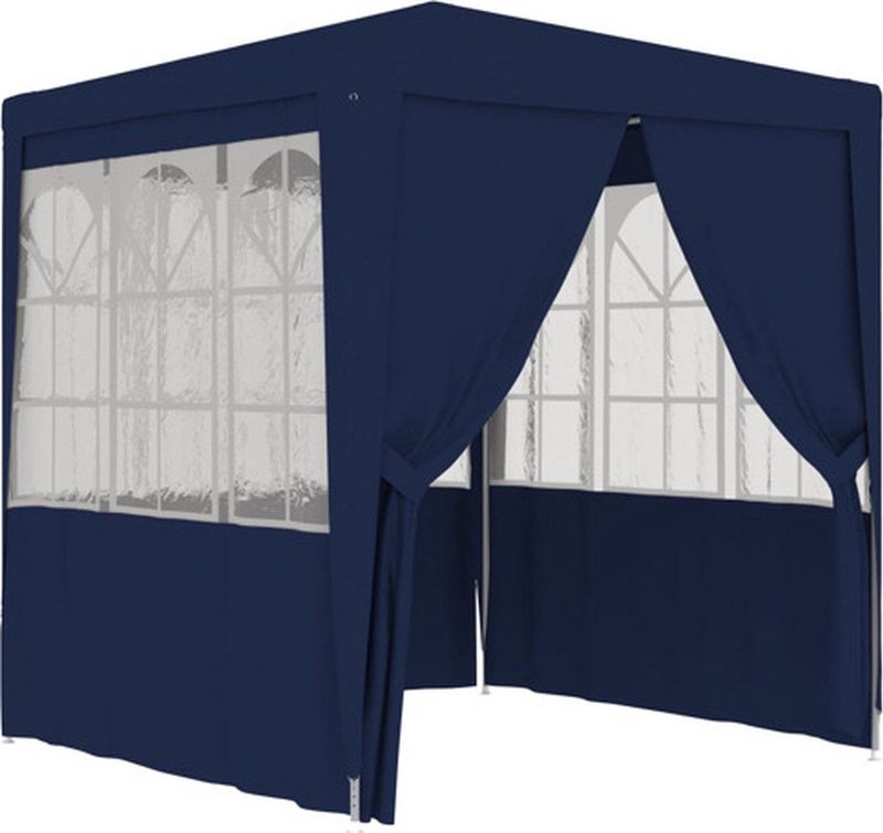 vidaXL - Partytent - met - zijwanden - professioneel - 90 - g/m² - 2,5x2,5 - m - blauw