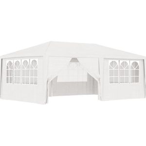 vidaXL - Partytent - met - zijwanden - professioneel - 90 - g/m² - 4x6 - m - wit