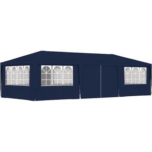 vidaXL - Partytent - met - zijwanden - professioneel - 90 - g/m² - 4x9 - m - blauw