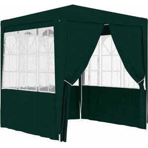 vidaXL - Partytent - met - zijwanden - professioneel - 90 - g/m² - 2,5x2,5 - m - groen