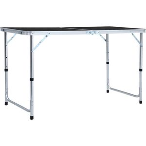 VidaXL Inklapbare Campingtafel 120x60 cm - Aluminium Grijs