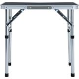 VidaXL Inklapbare Campingtafel 60x45 cm Aluminium Grijs