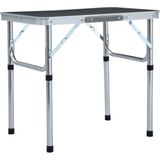 VidaXL Inklapbare Campingtafel 60x45 cm Aluminium Grijs