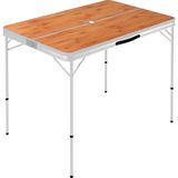 VidaXL Campingtafel Inklapbaar met 2 Banken Aluminium Bruin