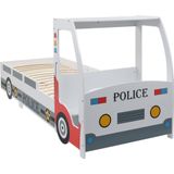 VidaXL Kinderbed Politieauto met 7-Zone H2/H3 Matras 90x200 cm