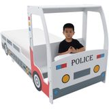 VidaXL Kinderbed Politieauto met 7-Zone H2/H3 Matras 90x200 cm