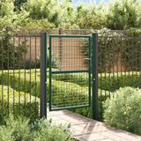 vidaXL - Poort - 100x125 - cm - staal - groen