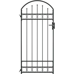 Tuinpoort - Zwart - Staal - Gepoedercoat - Inclusief Slot met Sleutels